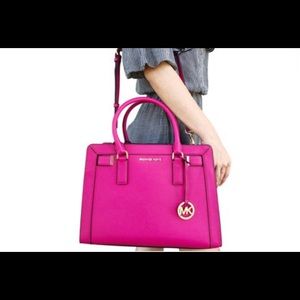 MICHAEL KORS DILLON MEDIUM SATCHEL PINK